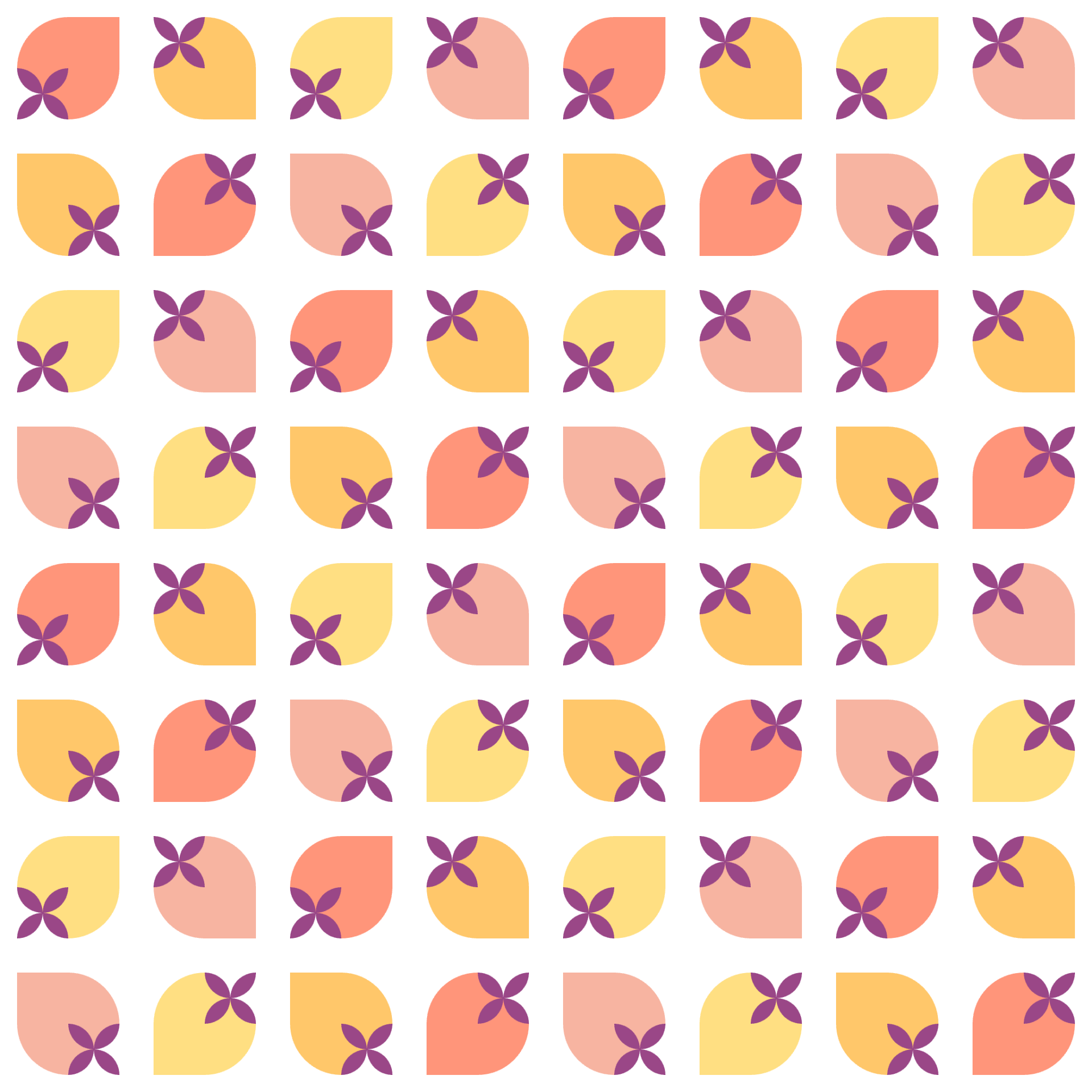  Retro Stone Fruit Tile Seamless Pattern in Peach & Apricot