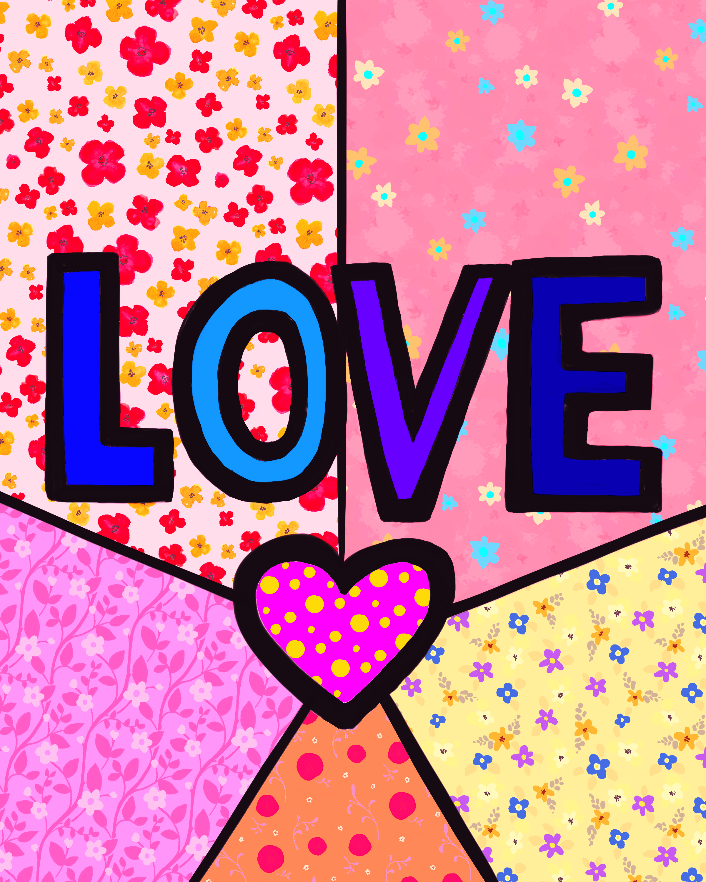 Pop Art LOVE Valentine Poster