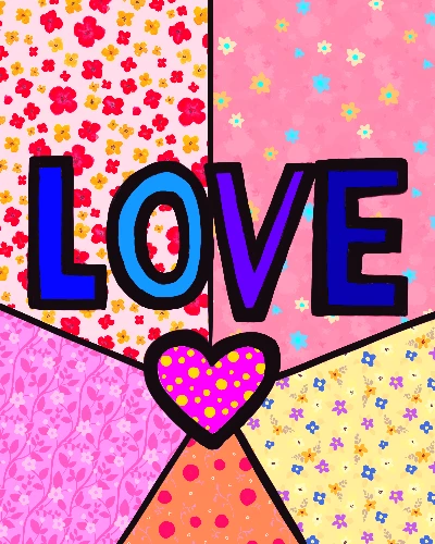 Pop Art LOVE Valentine Poster