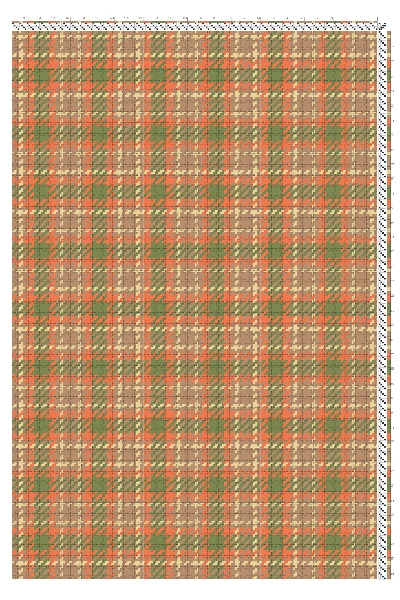 Autumn Plaid Twill Weaving Draft in Tangerine & Fern | 4-Shaft 4-Treadle Loom Pattern