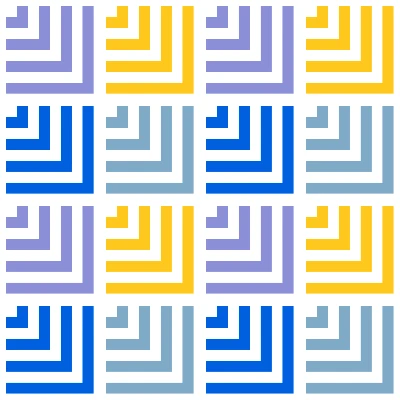 Modern Nested Chevron Arrows Seamless Pattern in Cobalt & Sunflower | Bold Geometric Surface Design