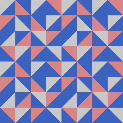 Retro Truchet Triangle Tile Seamless Pattern