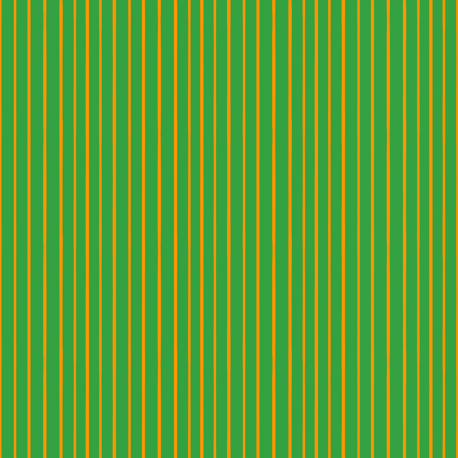 Pop Art Dense Vertical Stripes in Green & Orange Pattern