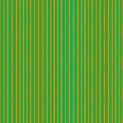 Pop Art Dense Vertical Stripes in Green & Orange Pattern