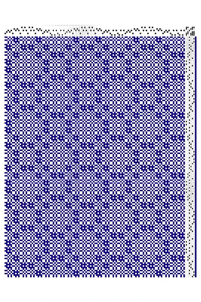 Halvdrall Swedish Lace Weaving Draft in Indigo & White | Dobby Loom Pattern