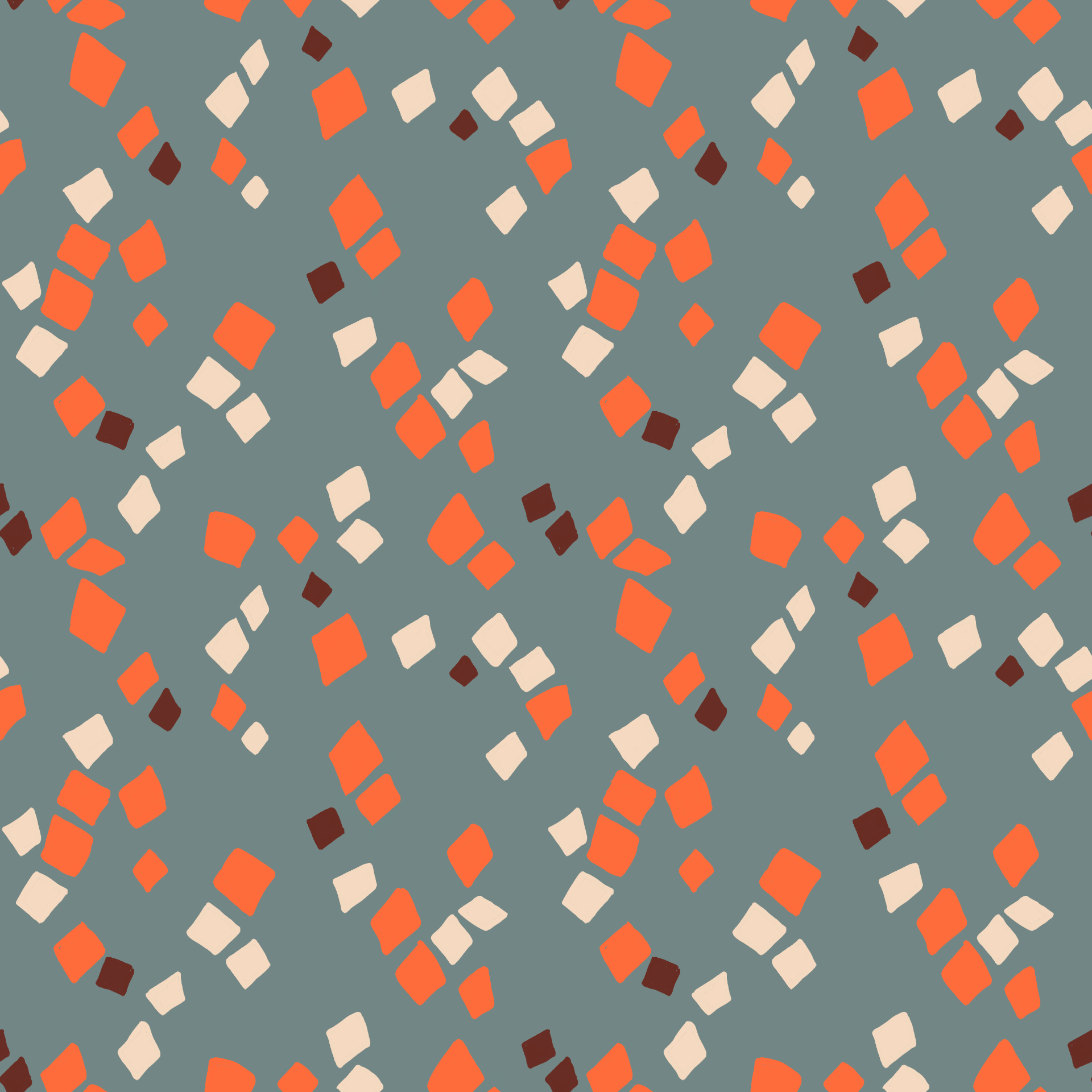 Modern Terrazzo Retro Motif Seamless Pattern