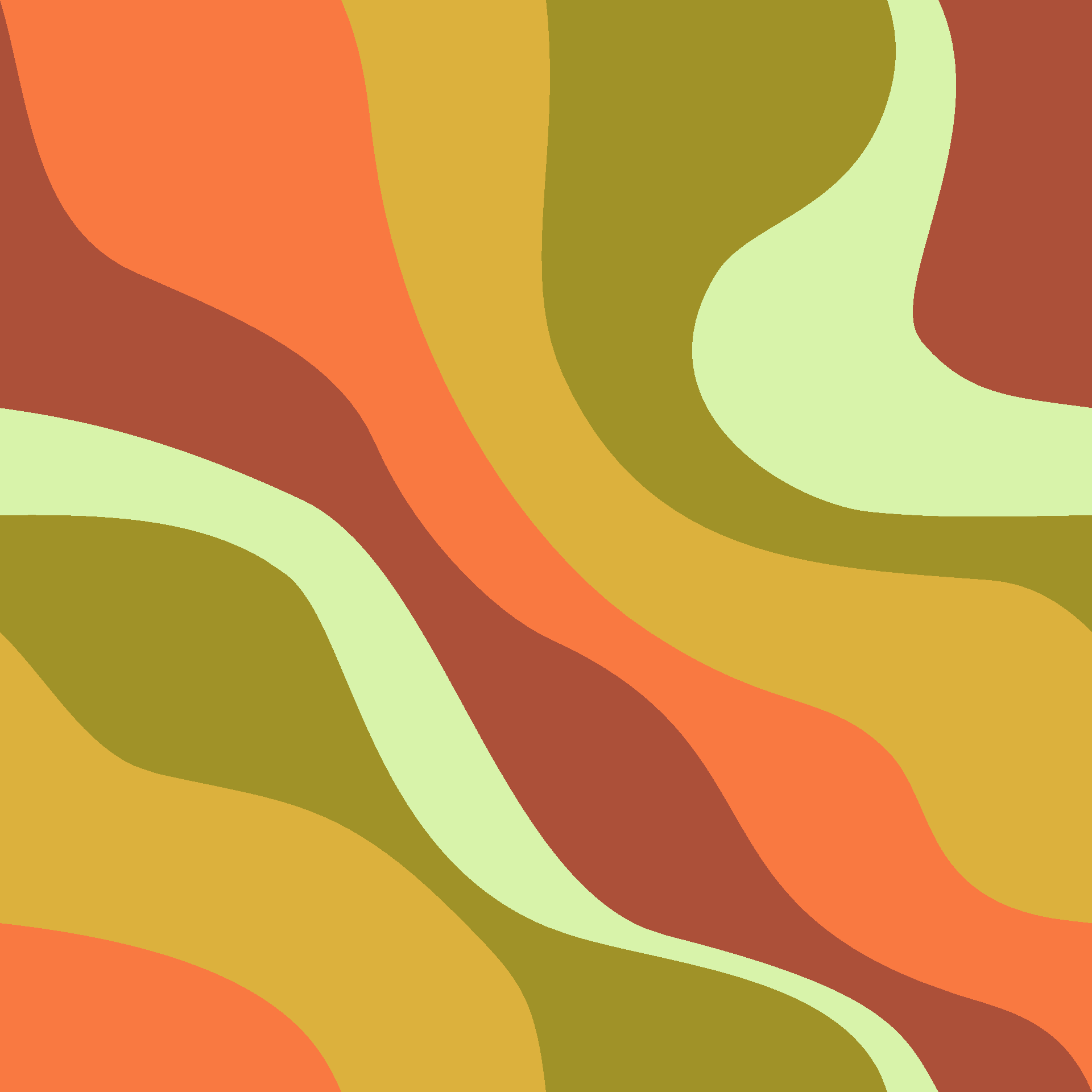 Retro Groovy Wave Seamless Pattern in Pumpkin & Olive | Free Geometric Surface Design