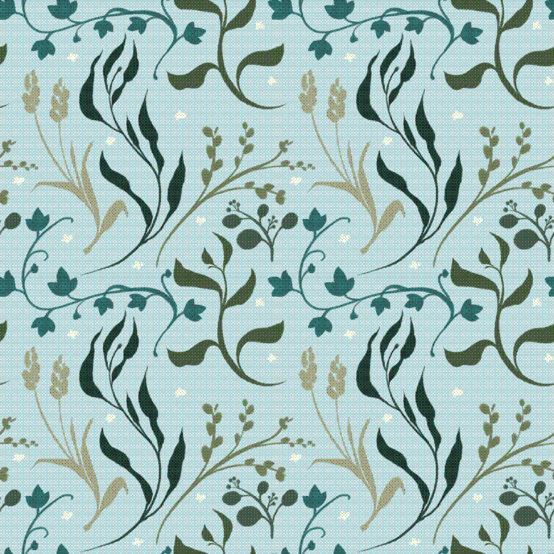 Ivy, Eucalyptus, & Laurel Winter Botanical Pattern 