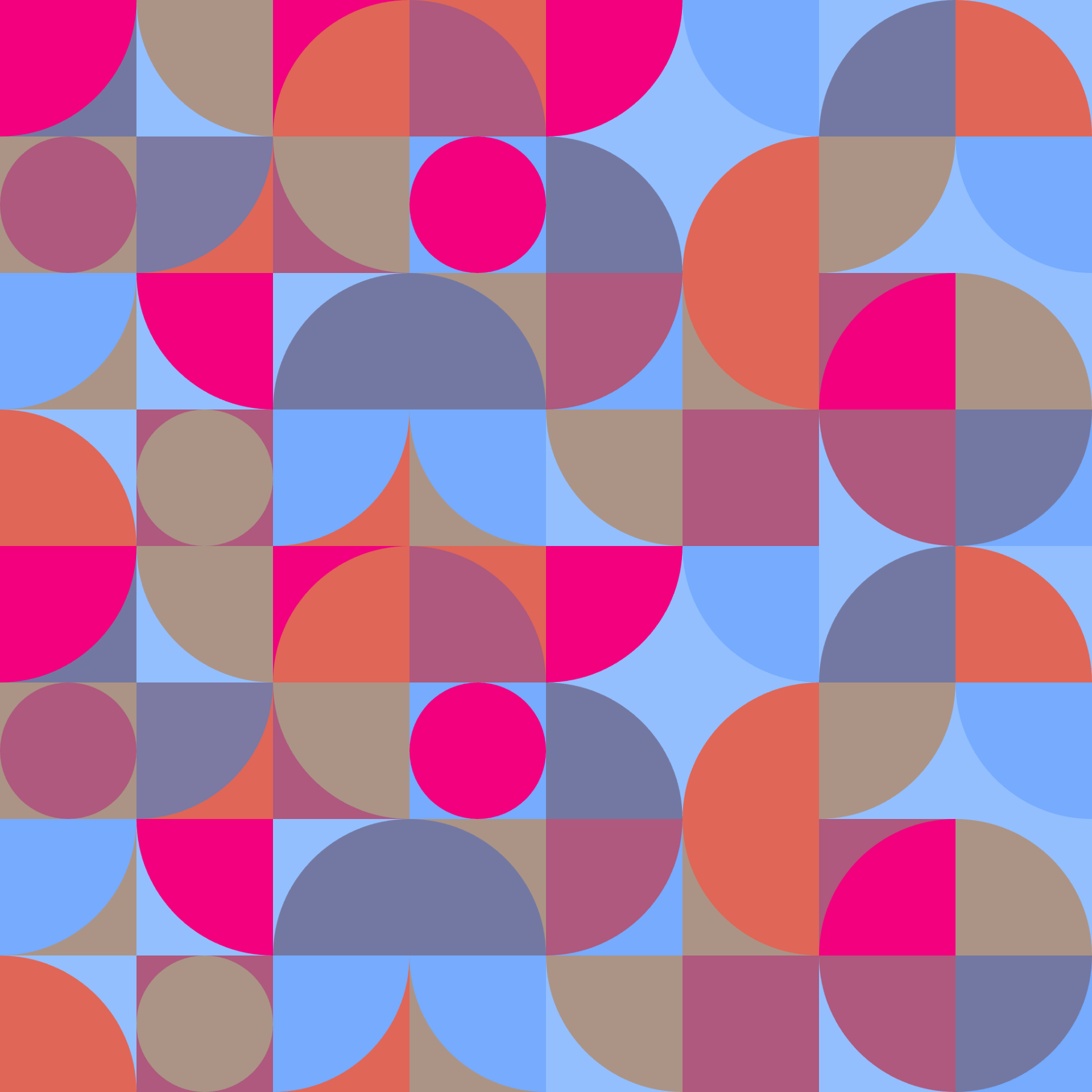 Retro Neon Industrial Curved Tile Seamless Pattern 