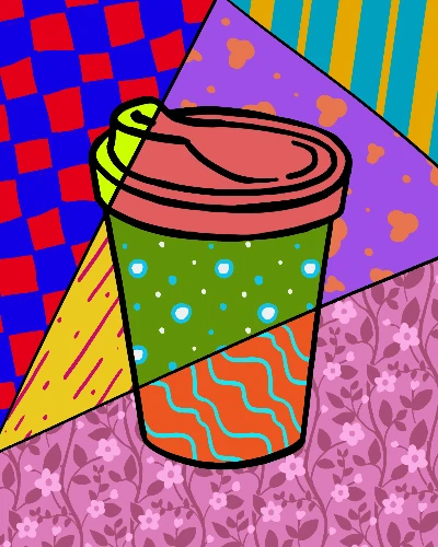 Pop Art Coffee Cup