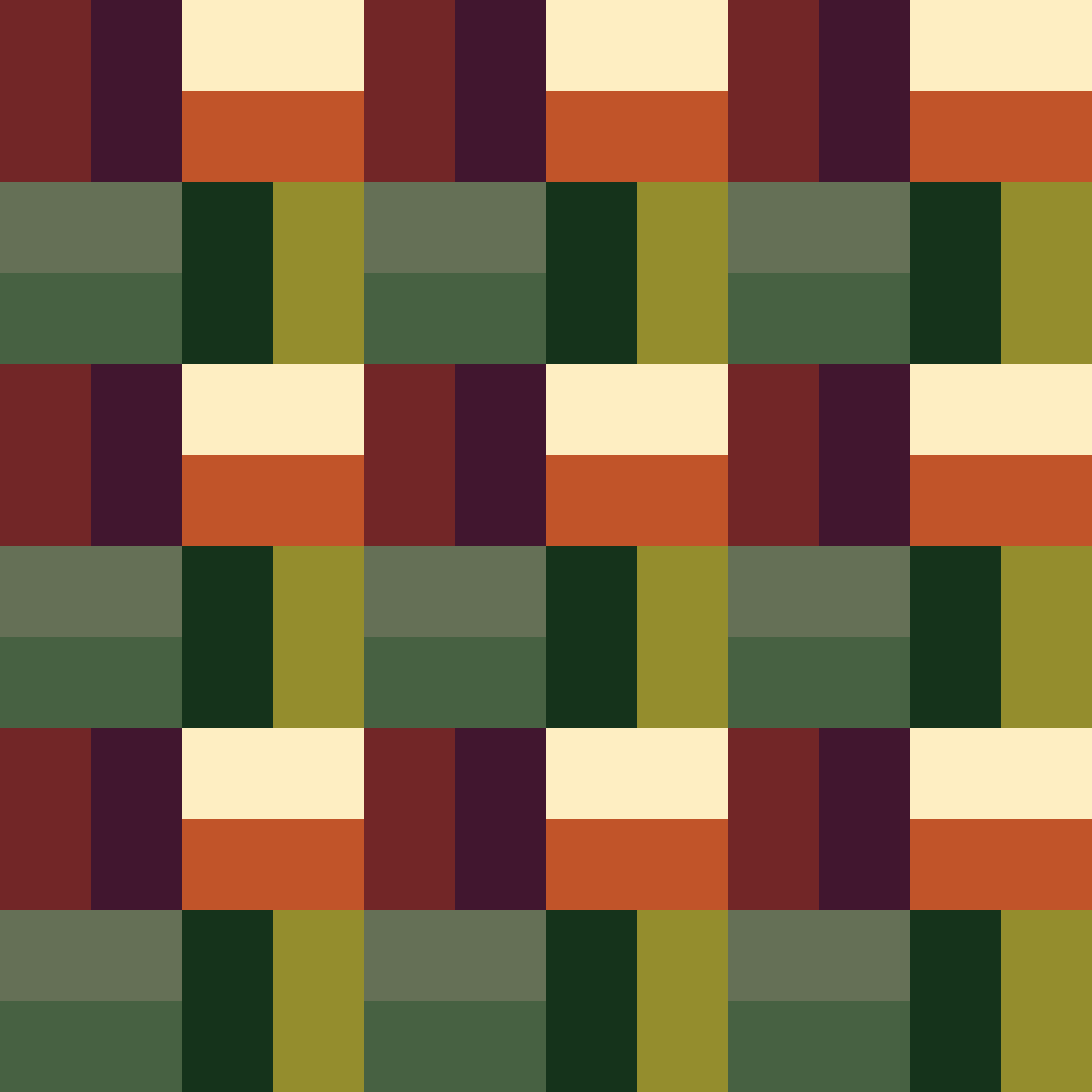 Retro Basketweave Seamless Pattern in Forest Green & Crimson