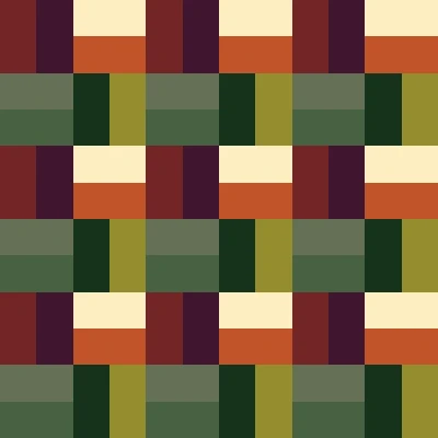 Retro Basketweave Seamless Pattern in Forest Green & Crimson