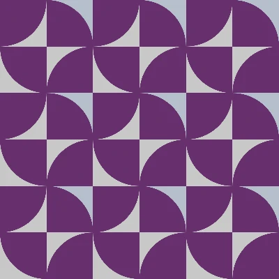 Retro Plum Curved Tile Seamless Pattern