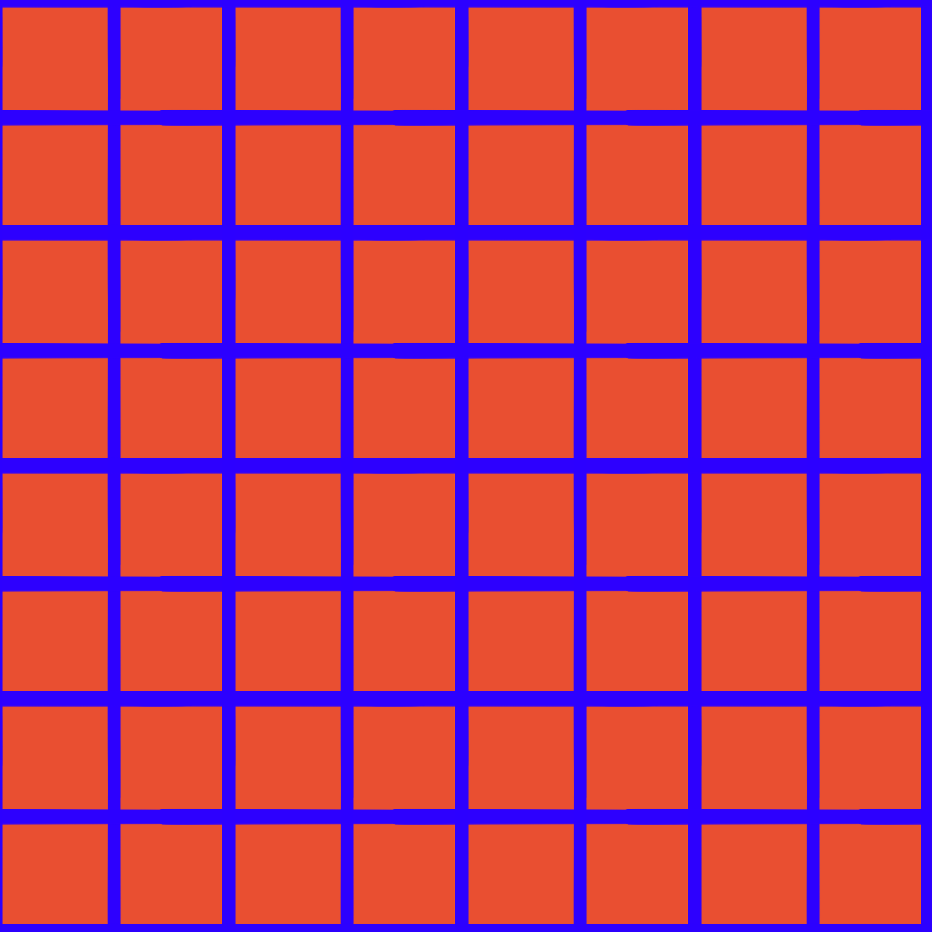 Pop Art Ultramarine Wire Grid on Orange Pattern