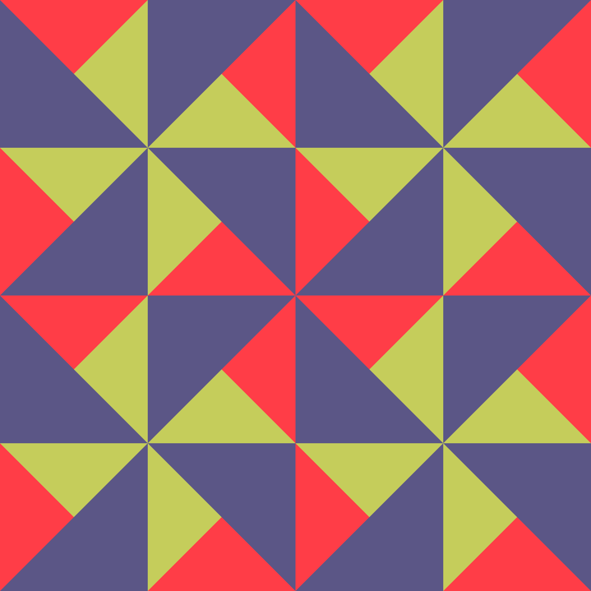 Retro Truchet Triangle Pinwheel Seamless Pattern
