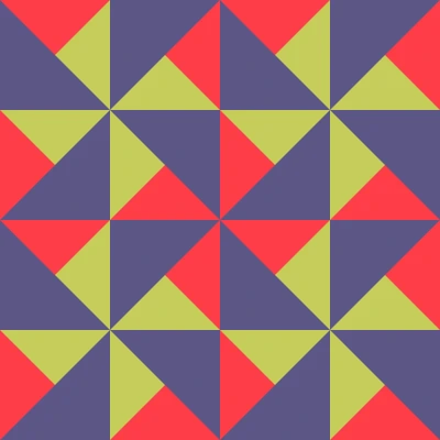 Retro Truchet Triangle Pinwheel Seamless Pattern