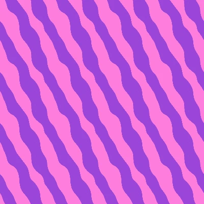 Pop Art Wavy Stripes in Pink & Purple Pattern