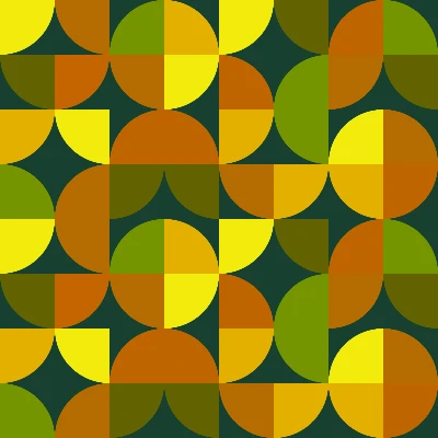Retro Garden Bounty Medallion Tile Seamless Pattern