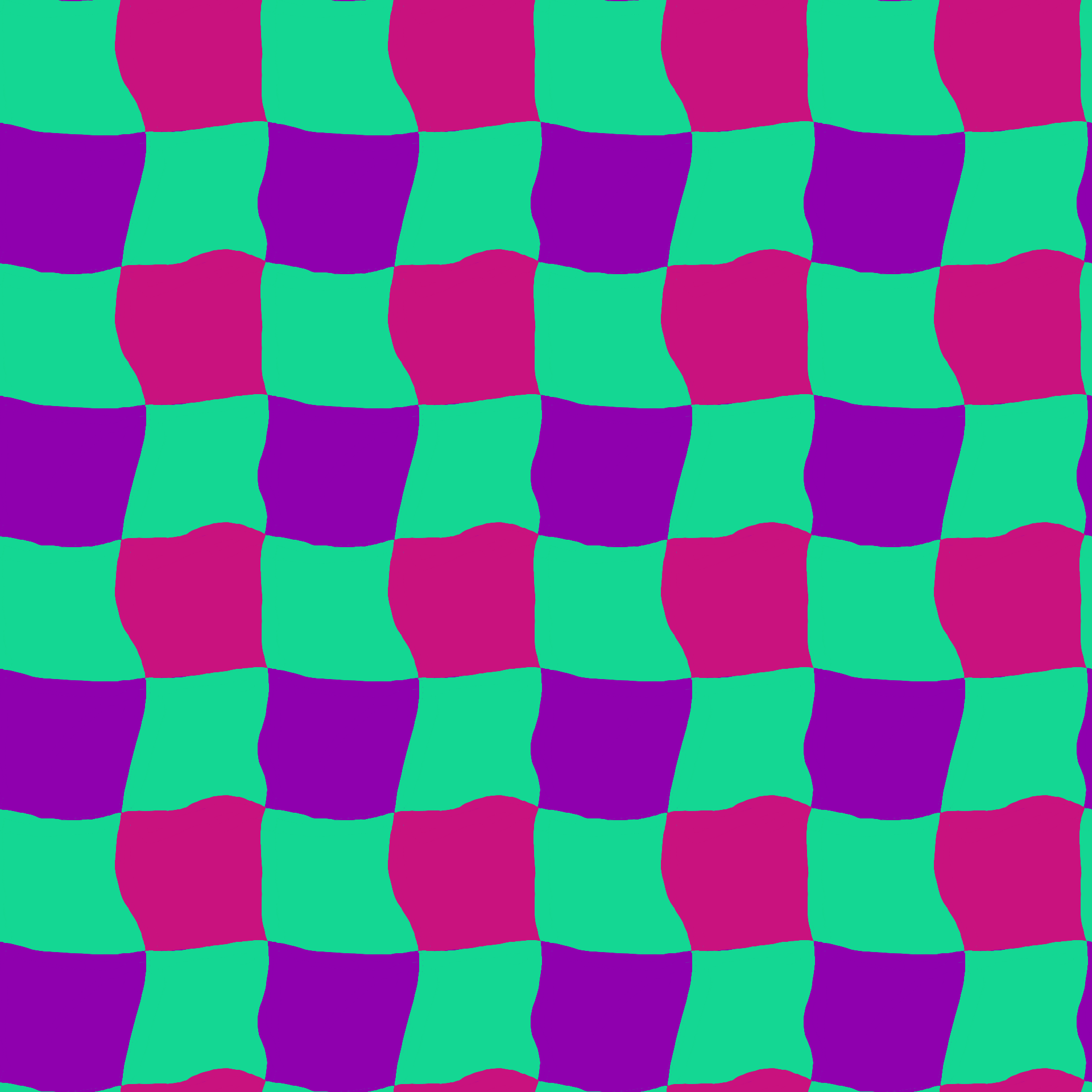 Kitsch Jungle Checkerboard Pop Art Pattern