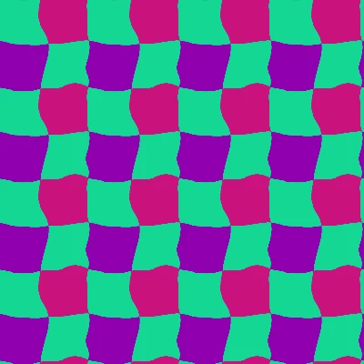 Kitsch Jungle Checkerboard Pop Art Pattern