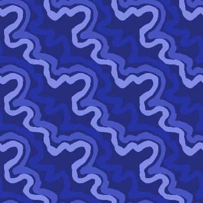 Icy Glacier Waves Pop Art Pattern