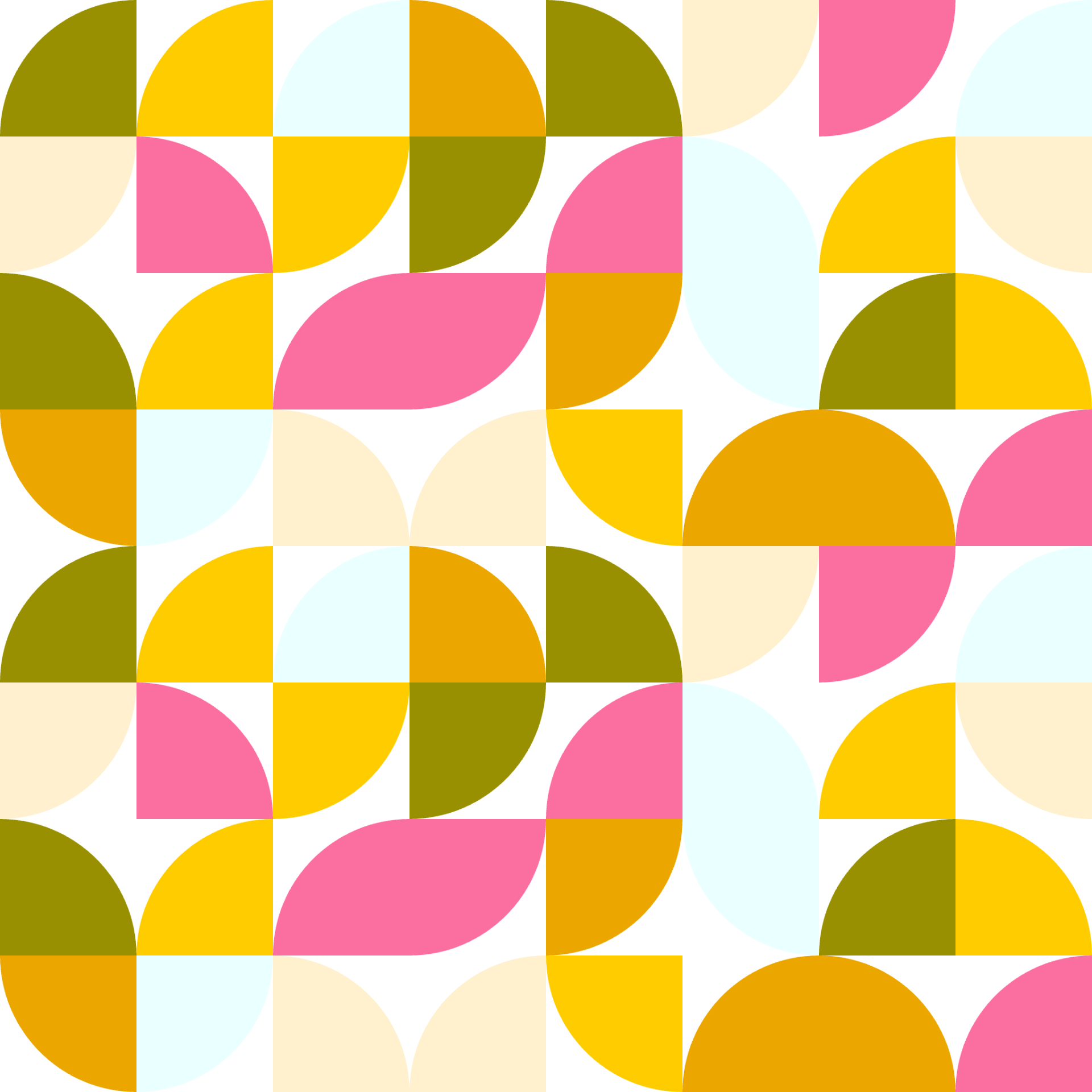 Retro Hibiscus Harvest Garden Curved Tile Seamless Pattern