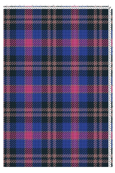 Bold Tartan Weaving Draft in Cobalt, Fuchsia & Midnight Mocha | 4-Shaft 4-Treadle Loom Pattern