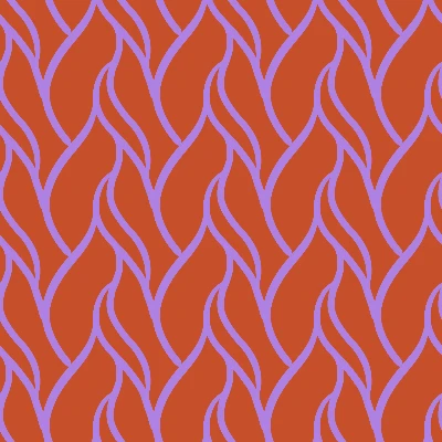 Pop Art Flowing Lines of Rust & Lavender Pattern