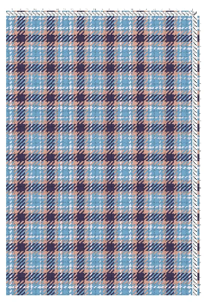 Classic Plaid Twill Weaving Draft in Steel Blue & Midnight Navy | 4-Shaft 4-Treadle Loom Pattern