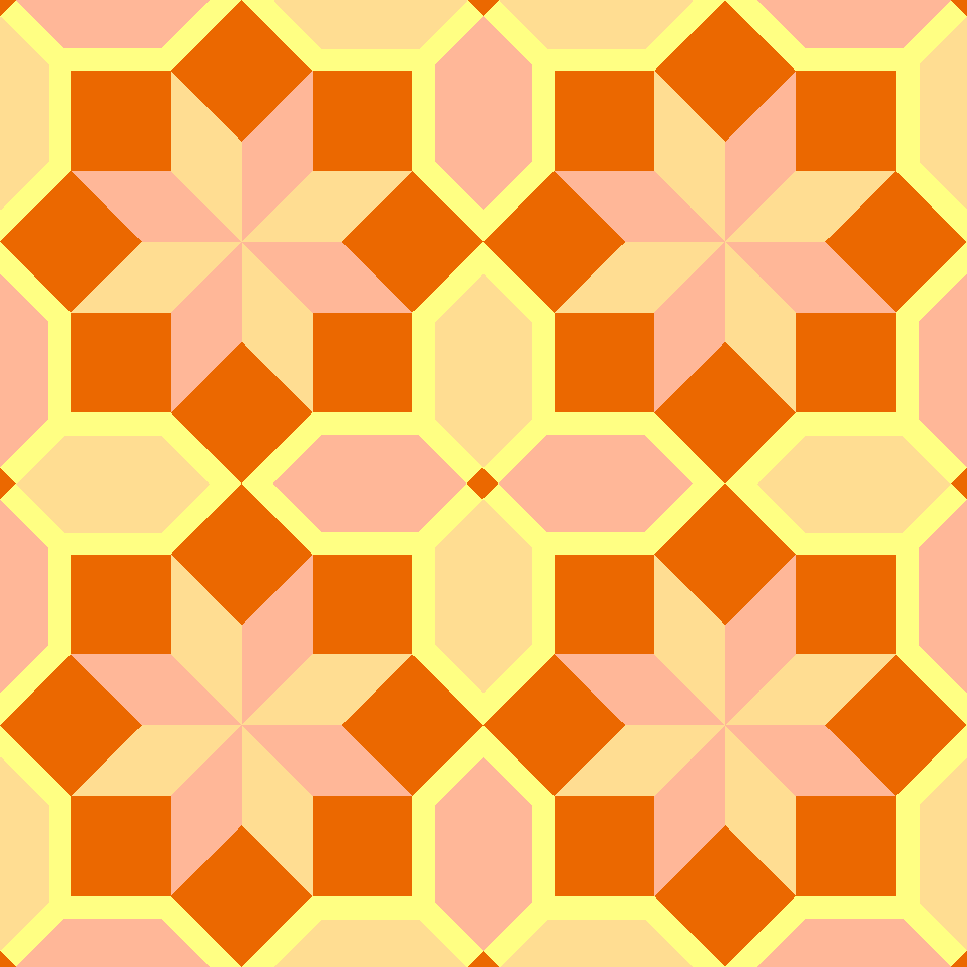 Modern Moroccan Tile Star Lattice Seamless Pattern in Sunset Desert | Bold Geometric Surface Design