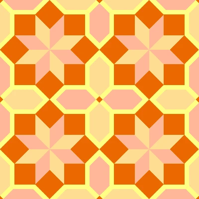 Modern Moroccan Tile Star Lattice Seamless Pattern in Sunset Desert | Bold Geometric Surface Design