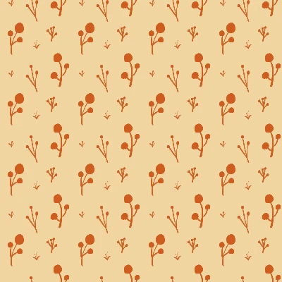 Retro Botanical Sprig Pattern