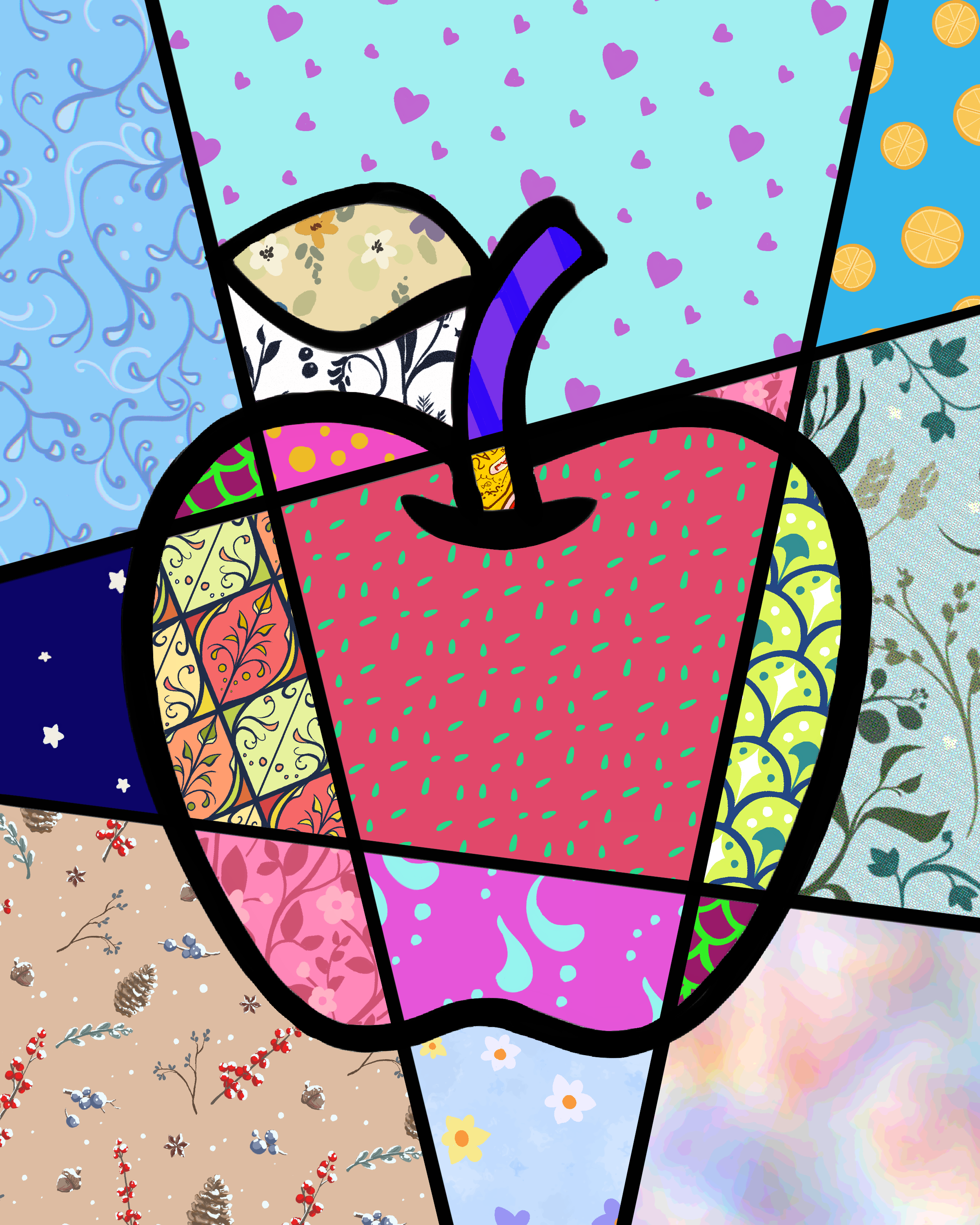 Pop Art Apple Illustration
