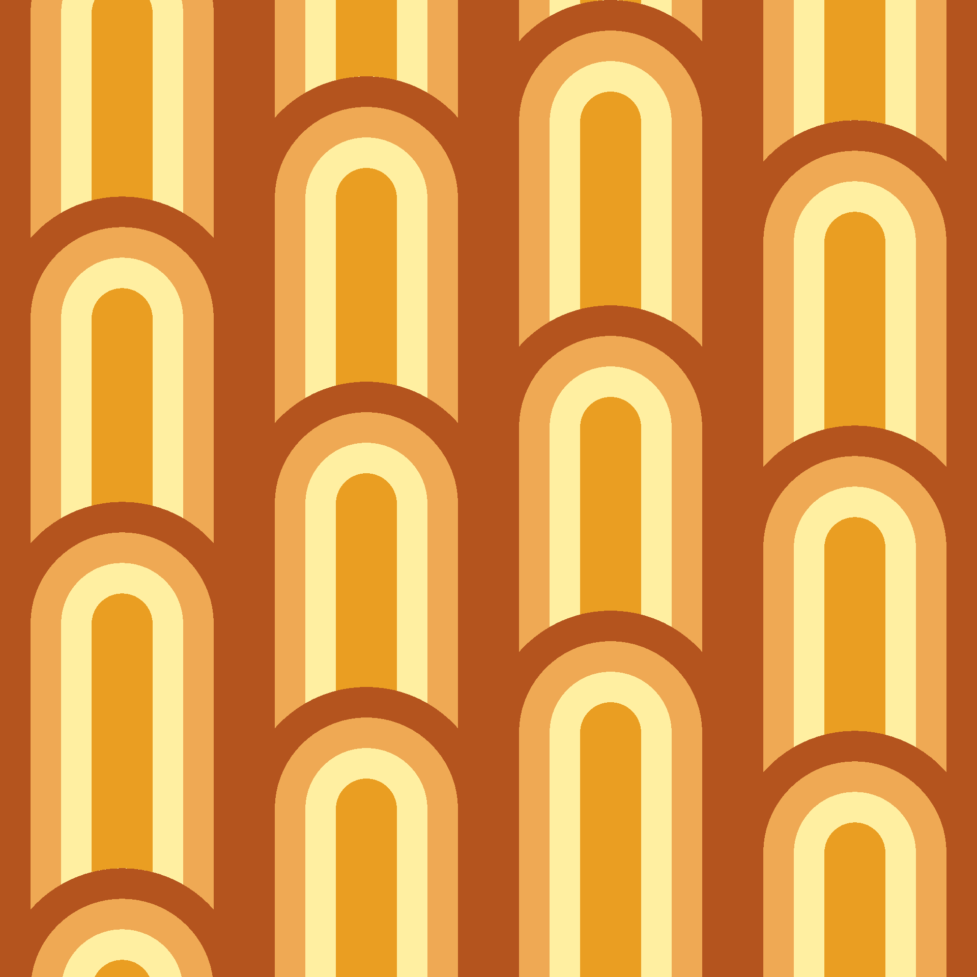 Retro Stacked Arches Seamless Pattern in Rust & Marigold | Free Geometric Surface Design