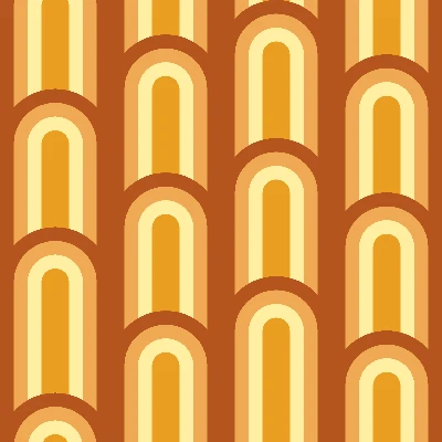 Retro Stacked Arches Seamless Pattern in Rust & Marigold | Free Geometric Surface Design