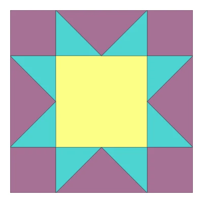 FPP Quilt Block: Ladies' Art Company No. 005 | Sawtooth Star Foundation Paper Piecing Pattern