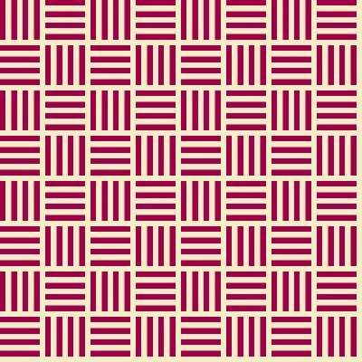 Retro Diagonal Basketweave Seamless Pattern in Raspberry & Cream | Free Geometric Surface Design