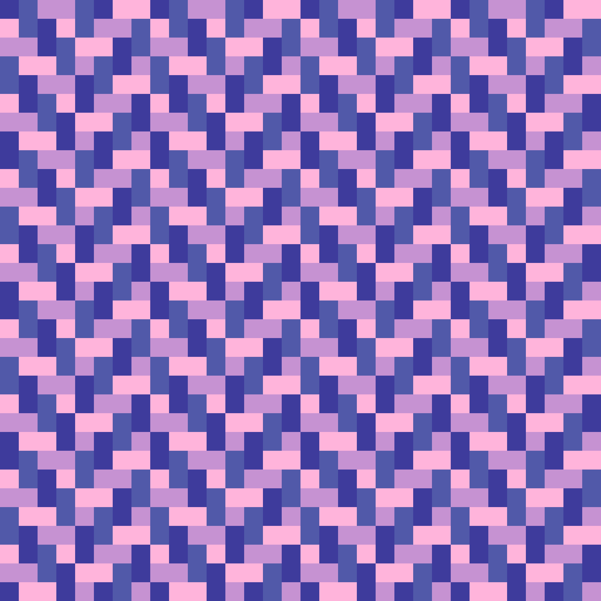 Retro Pixel Chevron Herringbone Warp Pattern in Indigo & Pink | Free Geometric Surface Design