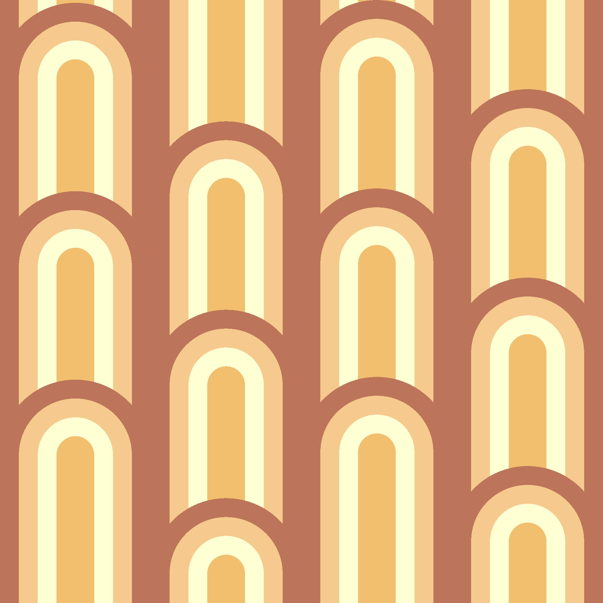 Retro Stacked Arches Seamless Pattern in Clay & Apricot | Free Geometric Surface Design