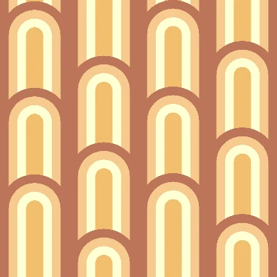 Retro Stacked Arches Seamless Pattern in Clay & Apricot | Free Geometric Surface Design