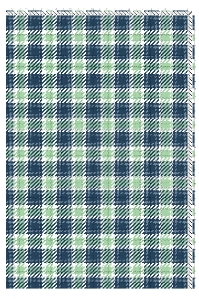 Preppy Twill Plaid Weaving Draft in Navy & Mint | 4-Shaft 4-Treadle Loom Pattern
