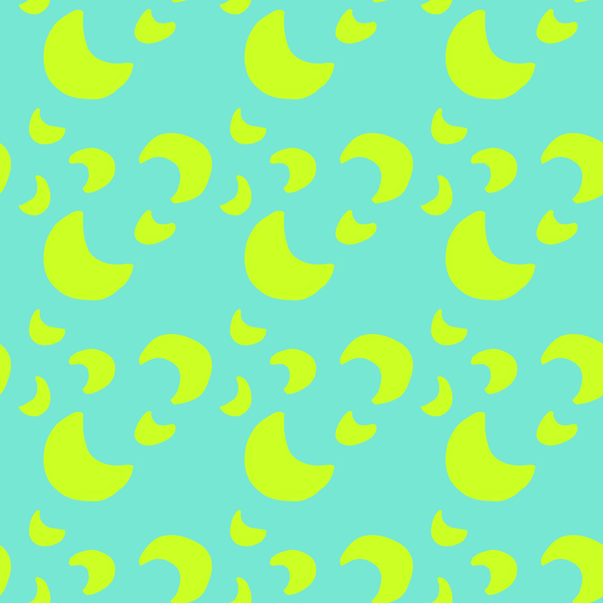 Alien Moon Radioactive Crescent Pattern
