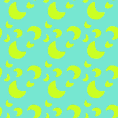 Alien Moon Radioactive Crescent Pattern