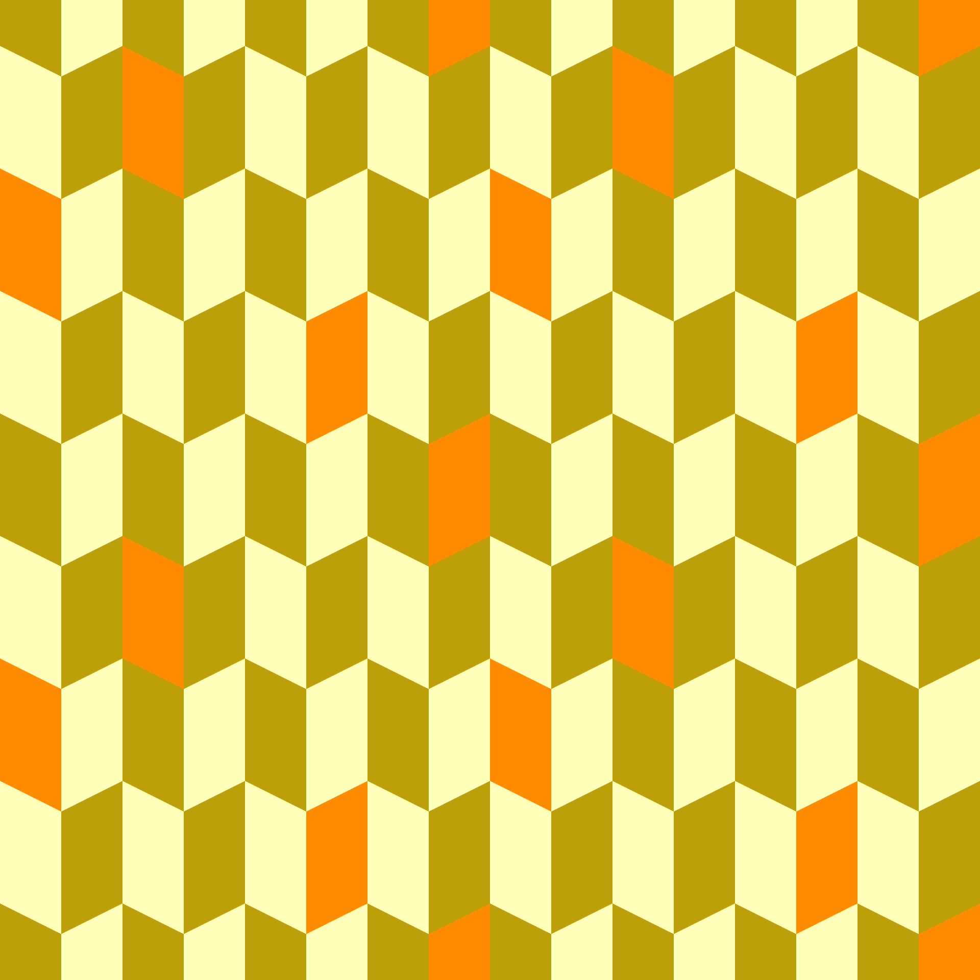 Retro Chevron Fleck Checkers Pattern in Goldenrod & Tangerine | Free Geometric Surface Design