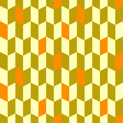 Retro Chevron Fleck Checkers Pattern in Goldenrod & Tangerine | Free Geometric Surface Design