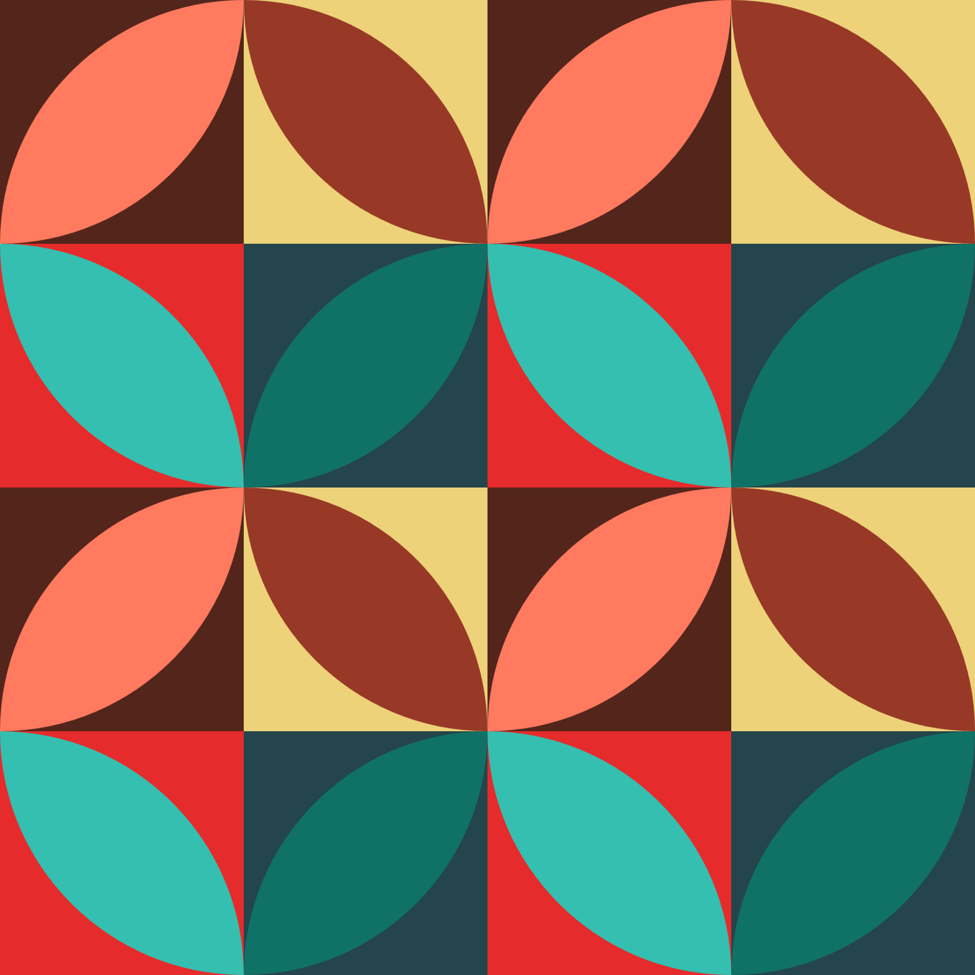 Mid-Century Petal Tile Pattern