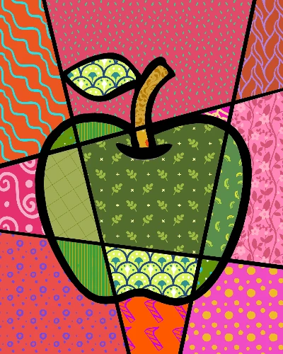 Pop Art Granny Smith Apple Poster