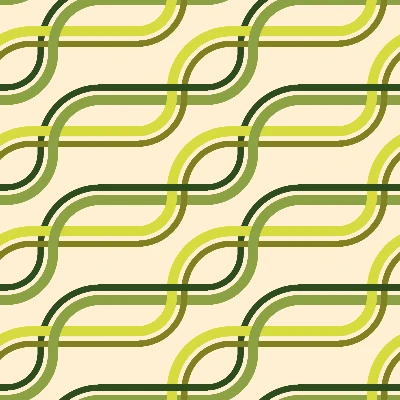 Retro Intertwined Strands Seamless Pattern in Lime & Forest | Free Geometric Surface Design