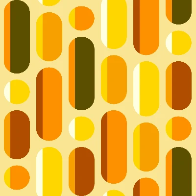 Retro Cascading Dashes and Dots Seamless Pattern in Marigold & Olive | Free Geometric Surface Design