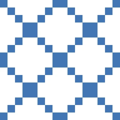 Retro Pixel Diamond Grid Seamless Pattern in Cobalt & White | Free Geometric Surface Design